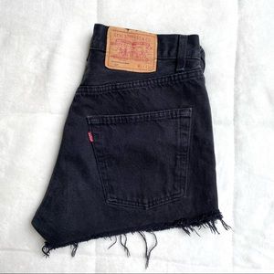 🔥Levi’s Black Button Fly Cutoff Jean Shorts 31